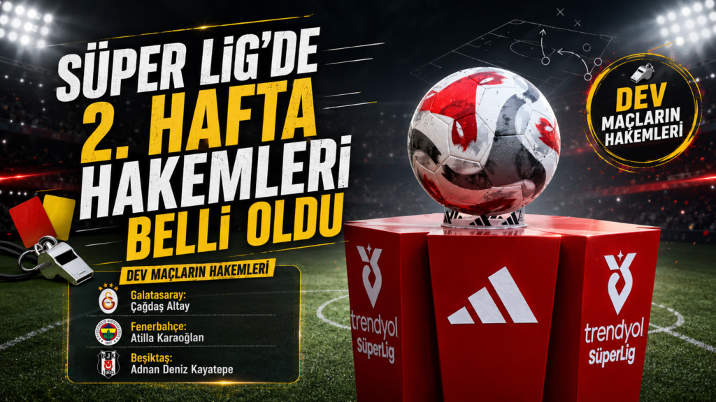 Süper Lig’de 2. haftanın hakemleri belli oldu
