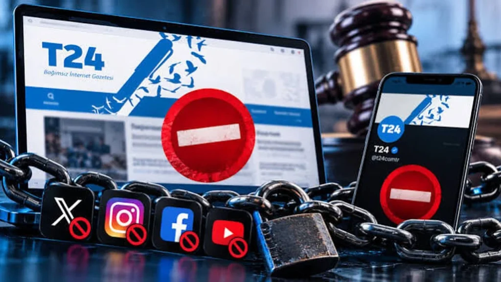 T24’ün internet sitesi ve sosyal medya hesaplarına erişim engeli