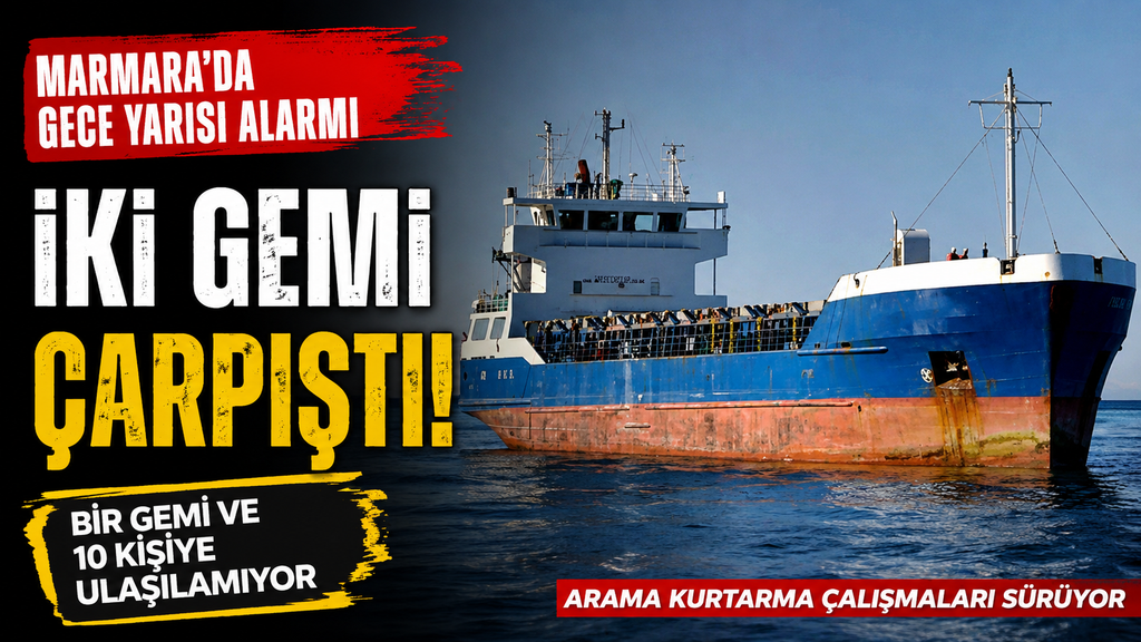 Marmara’da iki Türk gemisi çarpıştı