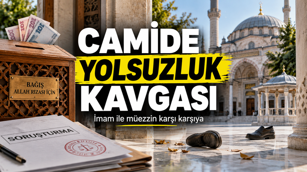 İmam ile müezzinin bağışlarda yolsuzluk kavgası