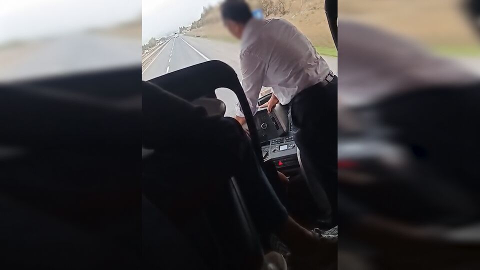 Yolcu otobüsünde akıl almaz görüntüler